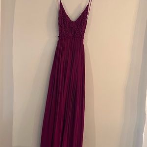 Maroon maxi dress. Size L